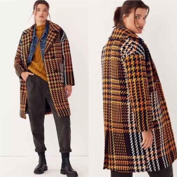 NVLT Millie Plaid Wool Blend Coat Size Small - Picture 1 of 14